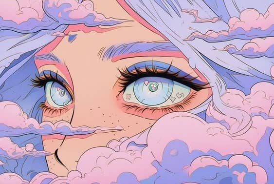 Anime girl eyes